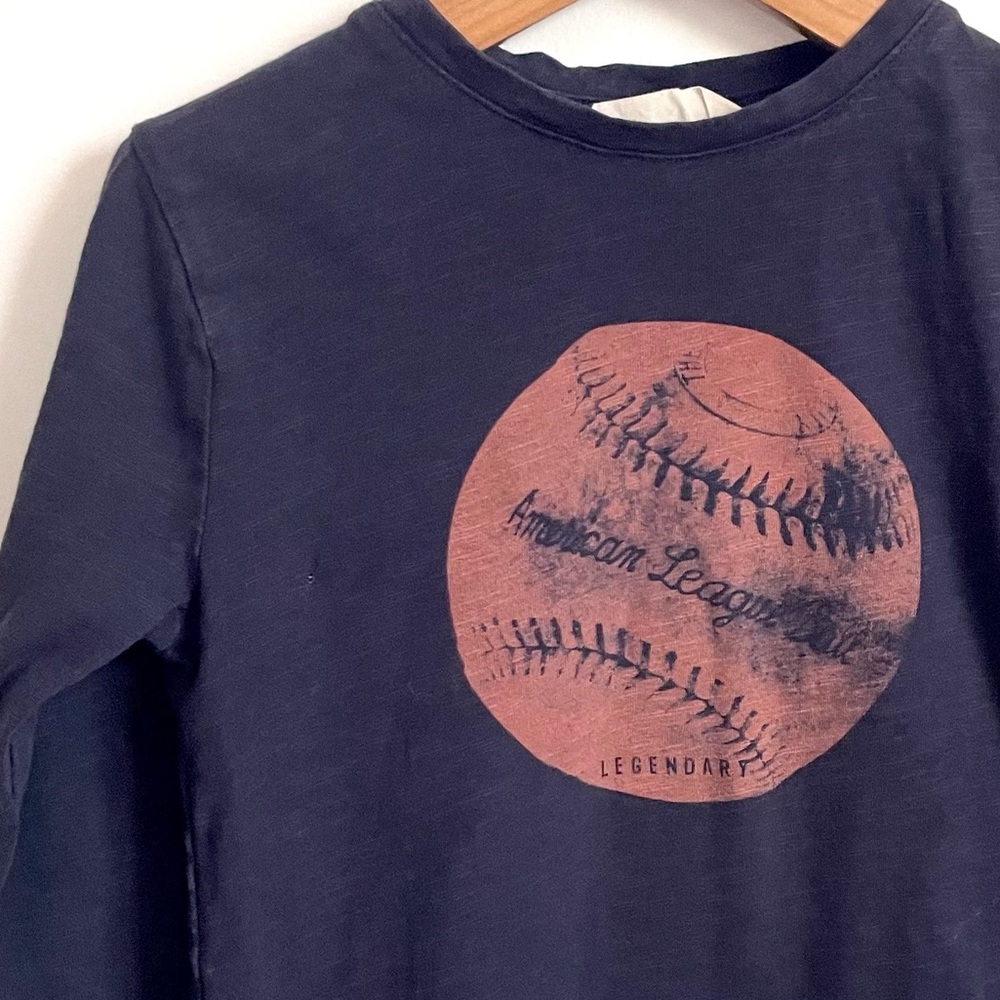 4/$20💥MANGO Baseball ⚾️ Vintage Look Graphic Tee, Made in Turkey
